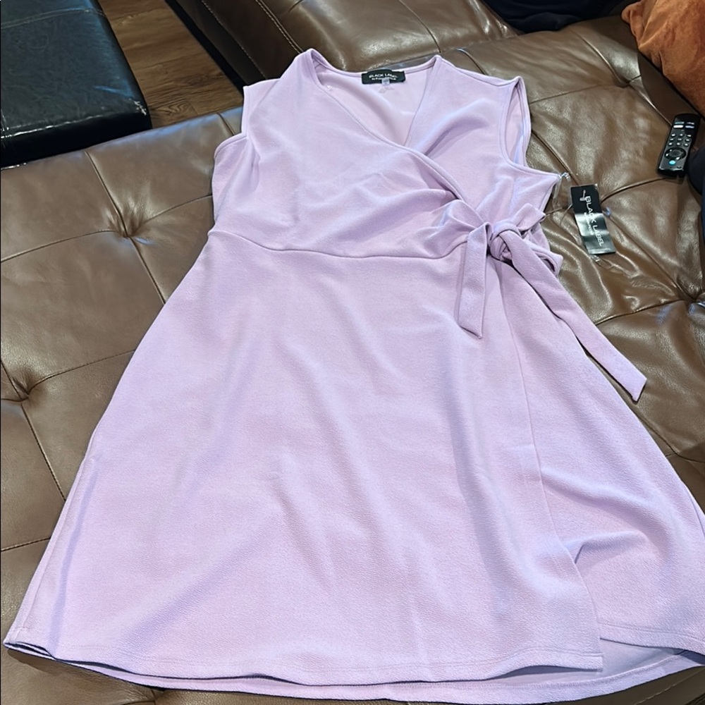 NWT Sleeveless faux Wrap Midi Dress in Lilac